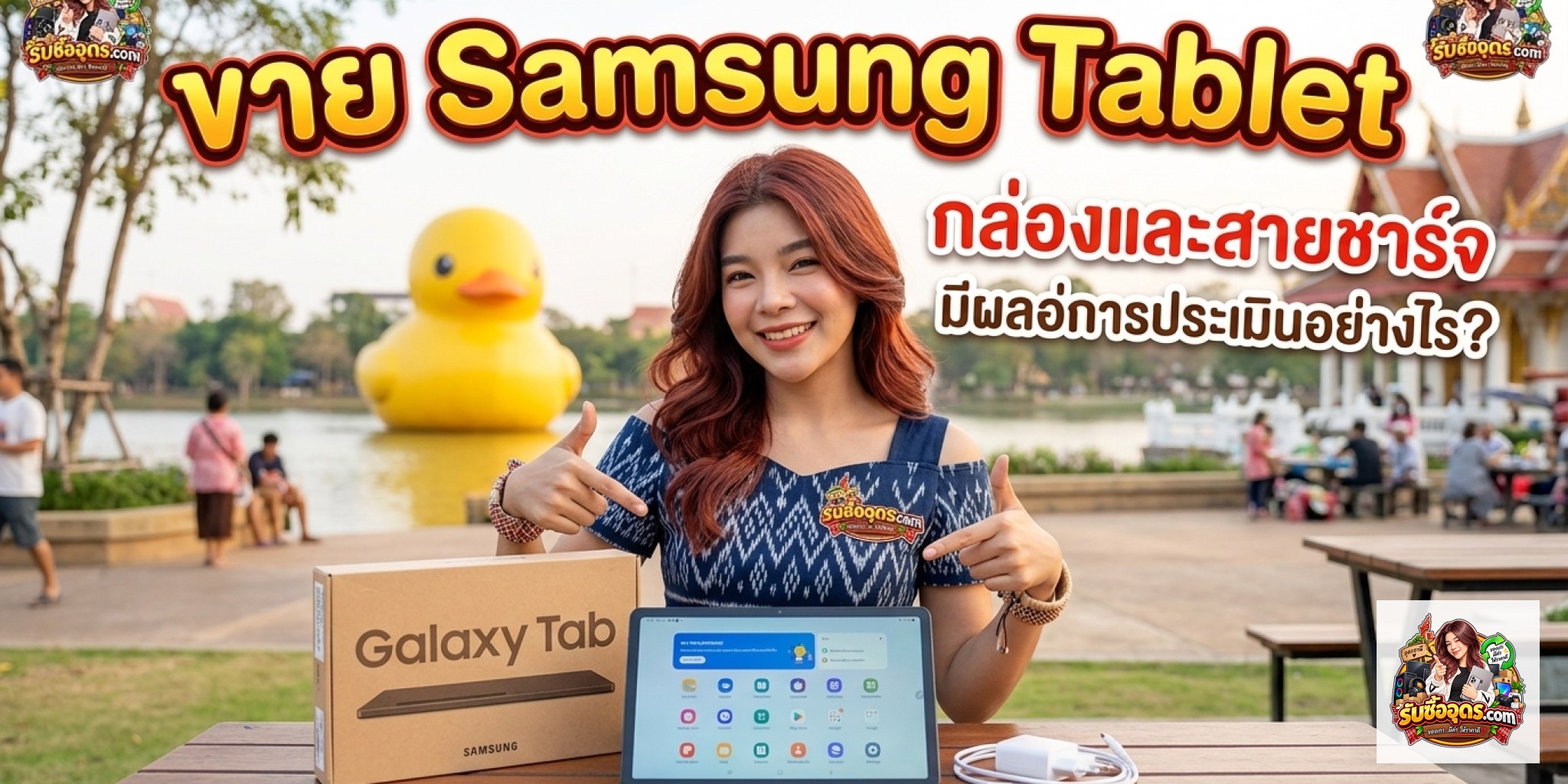 ขาย Samsung Tablet พร้อมกล่องและสายชาร์จแท้สภาพดีสำหรับประเมินราคา