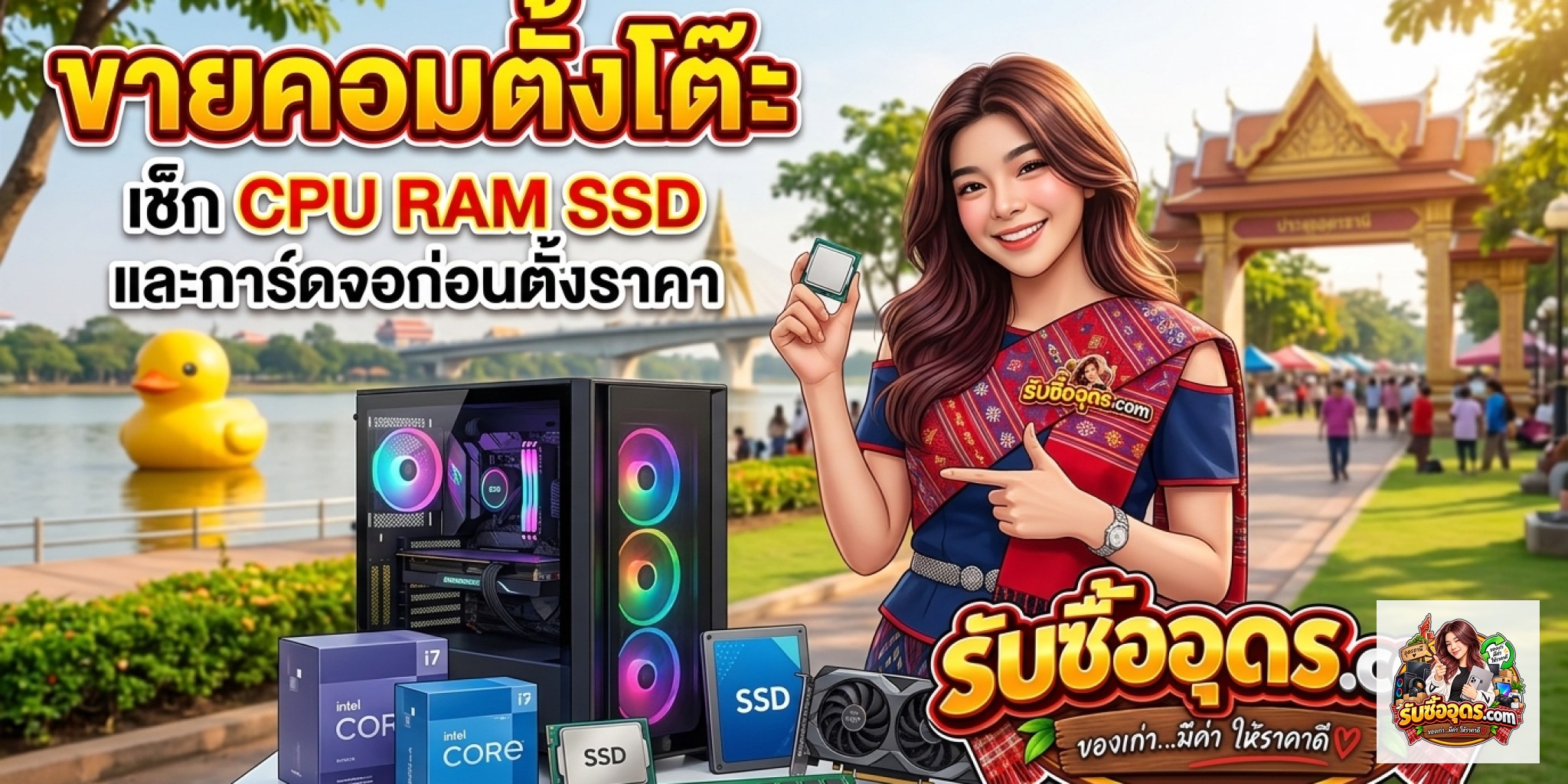 ตรวจเช็กอุปกรณ์คอมตั้งโต๊ะ CPU RAM SSD และการ์ดจอ ก่อนตั้งราคาขายมือสองในอุดรธานี